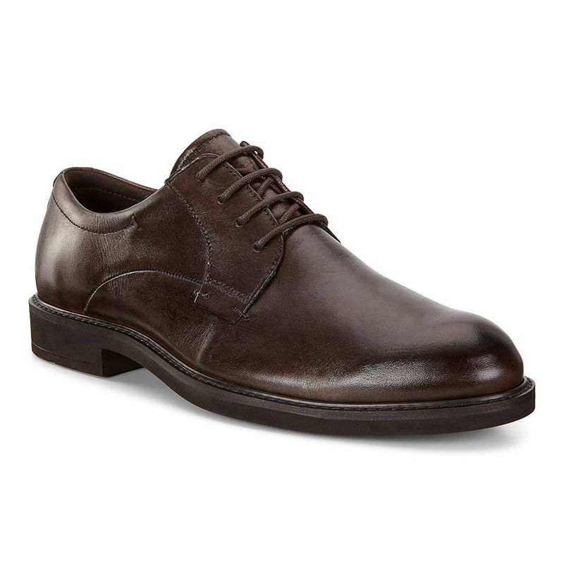 Men Business Ecco Vitrus Iii - Derby Brown - India YZEKUX870